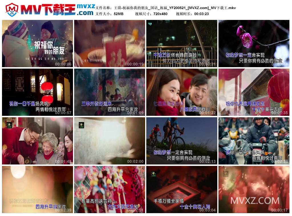 王琪-祝福你我的朋友_国语_祝福_YF200521